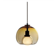 Modern LED Pendant Light Glass Lampshade Simple Coffee Bar Bedside Decor