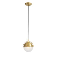 Modern LED Pendant Light Brass Ball Lampshade Dining Room Bar