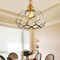 American LED Pendant Light Brass Glass Joint Simple Dining Room Bedroom