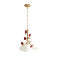 FLEUR Rose Glass Chandelier Light for Dining Room, Shop & Restaurant - American Country Style