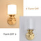 American LED Wall Light Glass Lampshade H65 Copper Simple Bedroom Living Room