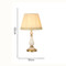 European LED Table Lamp Cloth Jade Brass Luxurious Simple Living Room Bedroom