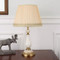 European LED Table Lamp Cloth Jade Copper Luxurious Simple Living Room Bedroom