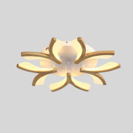 PIERA Dimmable Oak Wood Ceiling Light for Bedroom, Living Room & Shop - Modern Style