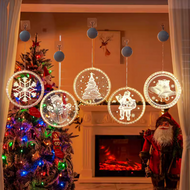 Acrylic Christmas Decorations LED Pendant Light with Santa Claus