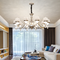 Modern LED Chandelier Light Metal Glass Shade K9 Crystal Decoration Living Room Decor