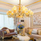 European Style LED Chandelier Light Zinc Alloy Marble Luxurious Villa Living Room Decor from Singapore best online lighting shop horizon lights