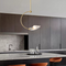 Nordic LED Pendant Light Glass Shade Metal Frame Elegant Dining Room Cafe Bar Decor