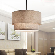 MEIDO Linen Pendant Light for Living Room & Dining - Japanese Style 