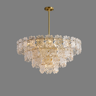 ROYALE Glass Pendant Light for Living Room, Bedroom & Dining Room - French Style 