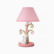 Modern LED Table Lamp Cloth Shade Resin Rabbit Tree Girls Bedroom  Princess Room