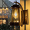 American Style Waterproof LED Garden Wall Lamp Glass Metal Yard Gate IP65