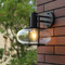 Waterproof LED Garden Wall Light Bubble Glass Metal Simple Balcony Gate IP54