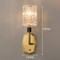 Modern Style LED Wall Lamp Glass Lampshade H65 Copper Charming Living Room