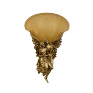 AMOUR Resin Glass Wall Light for Study, Living Room & Bedroom - Antique Baroque Style 