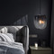 Post Modern LED Pendant Light Bending Glass Lampshade Brass Bedroom