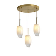 Nordic Style LED Pendant Light Glass Irregular Shape Stylish Dining Room
