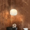 Modern LED Pendant Light White Glass Pumpkin Shape Creative Bedroom