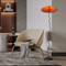 Nordic LED Floor Lamp Pleated Umbrella Shape Metal Cloth Shade Bedroom Living Room 