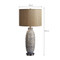 Modern LED Table Lamp Cloth Lampshade Creative Ceramic Living Room 