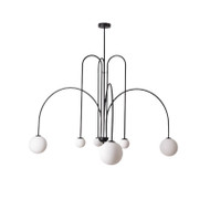 BELLA Glass Chandelier for Dining Room, Kitchen Island & Shop - Nordic Style 
