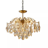 GUSTAV Crystal Chandelier Light for Dining Room, Kitchen Island & Restaurant - French Style 