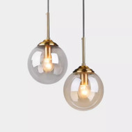 Modern LED Pendant Lights Glass Ball Shade Elegant Illumination Bedroom  