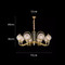 SOLEIL Chandelier Copper Body French Style