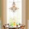 American LED Chandelier Personality Retro Metal Crystal Living Room Dining Room