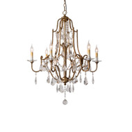 FLEUR Crystal Chandelier for Living Room, Bedroom & Dining Room - American Style