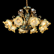 Royale Ceramic Flower Chandelier French Style 