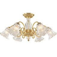 ROYALE Copper Chandelier Crystal French