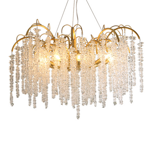 ROSEMARY Crystal Chandelier Light for Leisure Area, Living Room & Dining - American Style