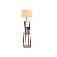 Modern LED Floor Lamp Shelf Table Practical Living Room Illumination