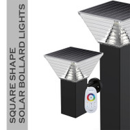 Polycarbonate Aluminium Alloy Solar Led Bollard Light IP65 Outdoor Wall Garden Light for Modern