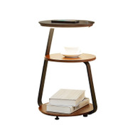 Dimmable Wooden LED Floor Lamp Wireless Charge Bedside Table for Modern and Italian