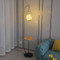 Bird nest, floor lamp with fairy lights for rustic and modern interior style