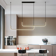 IMAN U-Bar LED Pendant Light for Kitchen Island & Dining - Minimalism Style 
