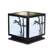 Bamboo column, Waterproof Solar Post Lamp for Outdoor and Asian