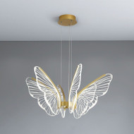 Aluminum Metal Acrylic Butterfly  LED Pendant Light for Nordic
