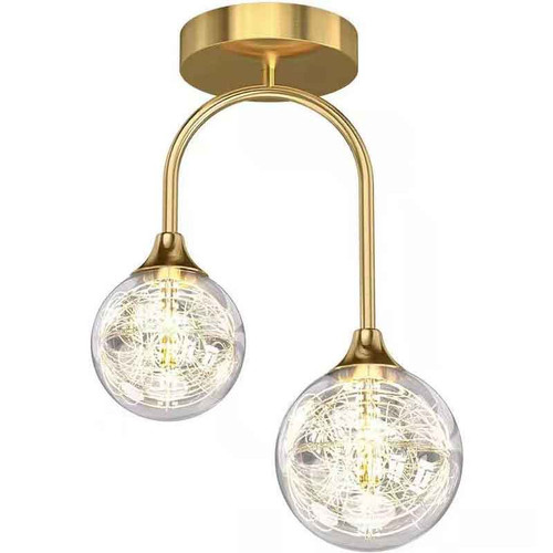 Babysbreath Metal Glass Round LED Ceiling Light for Nordic