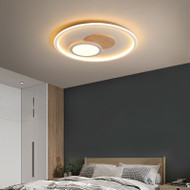 Aluminum Wood Acrylic Log Wind LED Ceiling Light for Nordic