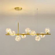 AKSEL Dimmable Crystal Ball Chandelier Light for Study, Bedroom & Dining - Nordic Style