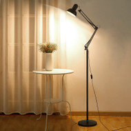 Long Arm Foldable Metal Floor Lamp Fishing Lamp Study Room for Modern