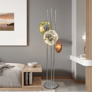 LAVA Metallic Floor Lamp for Study, Living Room & Bedroom - Modern Nordic Style