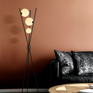 PLA lampshade Metal Moon LED Floor Lamp Living Room for Nordic and Modern