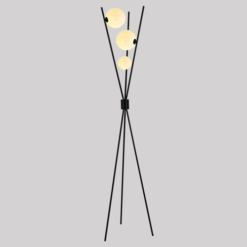 PLA lampshade Metal Moon LED Floor Lamp Living Room for Nordic and Modern