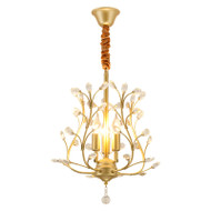 Iron Crystal Candle Shape LED Chandelier for Modern and American style