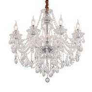 LUCIENNE Crystal Crown Chandelier for Bedroom, Living Room & Dining Room - European Style