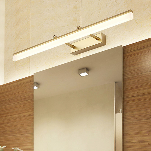 LED Retractable Mirror Headlight Bathroom Powder Room